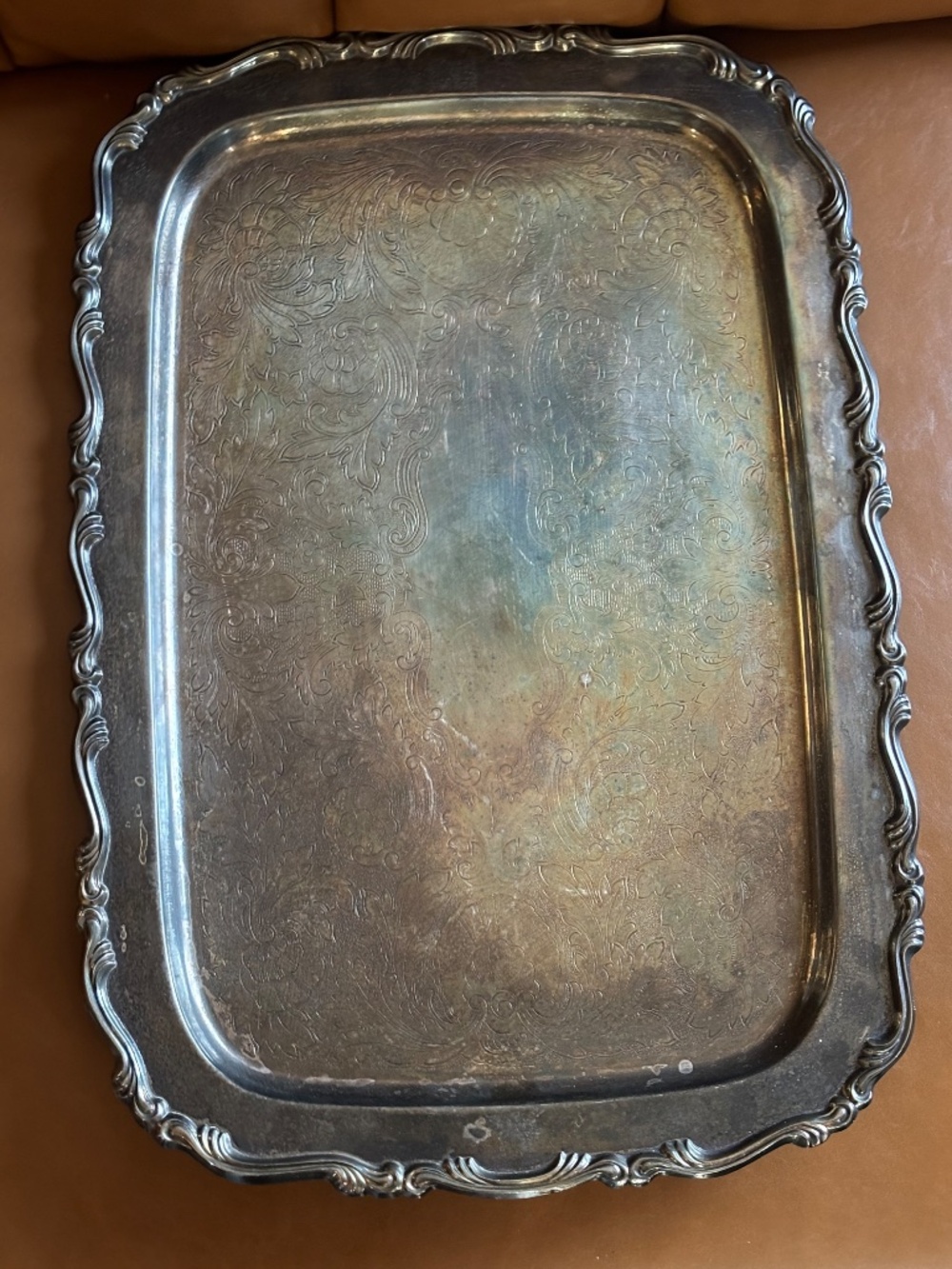 Oneida USA Silver Waiter Large Platter Tray - Picture 4 of 7